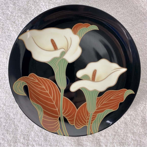 Vintage Fitz and Floyd Calla Lily Fine Porcelain Side Plates X4 - Picture 9 of 12